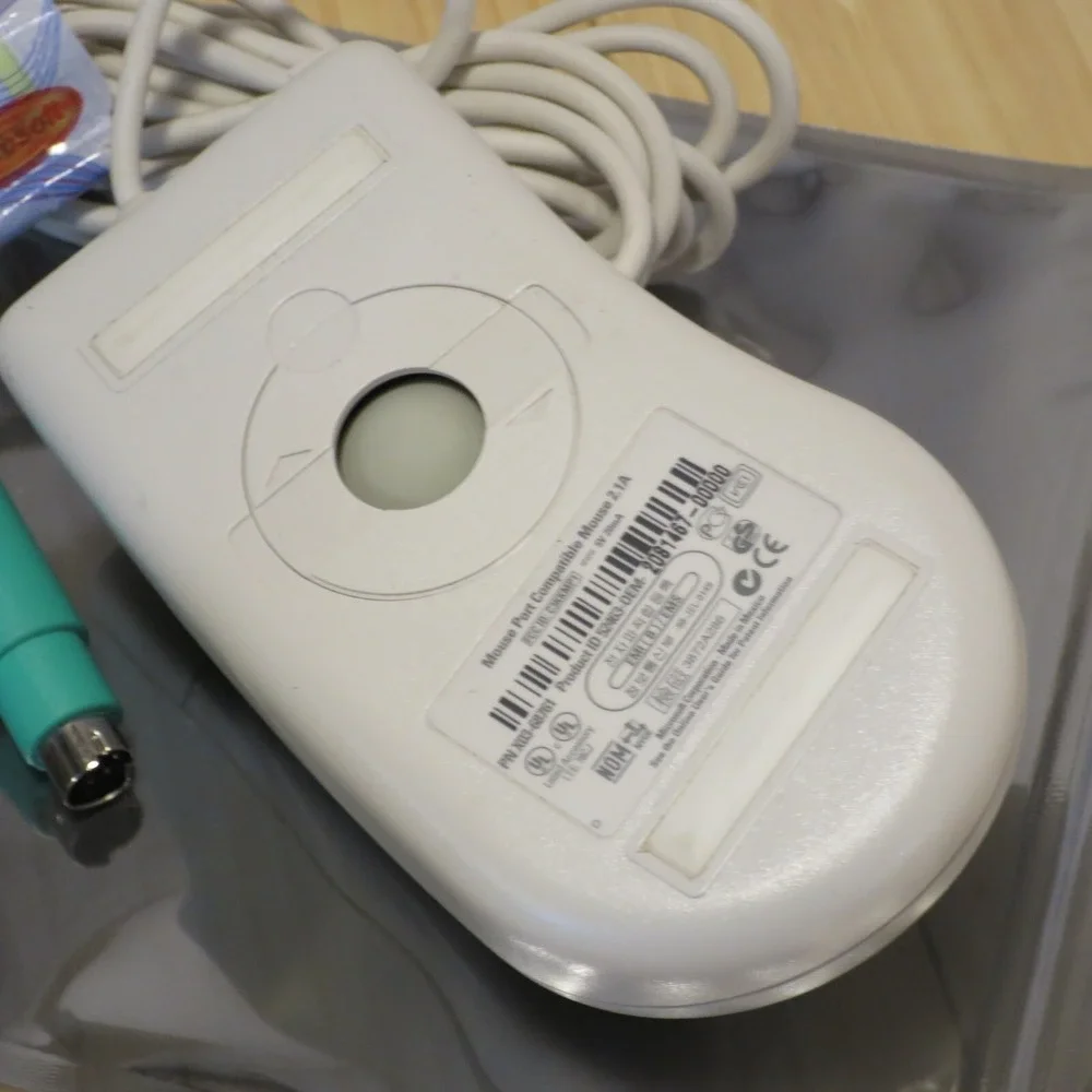 2 Button Microsoft Mouse Port Compatible PS2 Mouse 2.1A PN X03-68761 - Tested 14